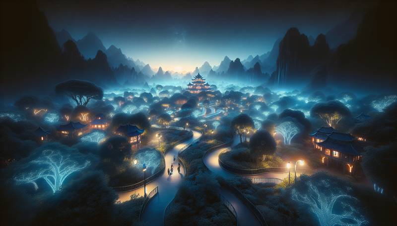 Glow-in-the-Dark Landscapes: Parks that Illuminate at Night