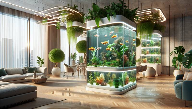 Aquaponics in Interior Design: Merging Fish Tanks with Plant Decor