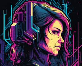 Influence of Cyberpunk Aesthetic in Graphic Design