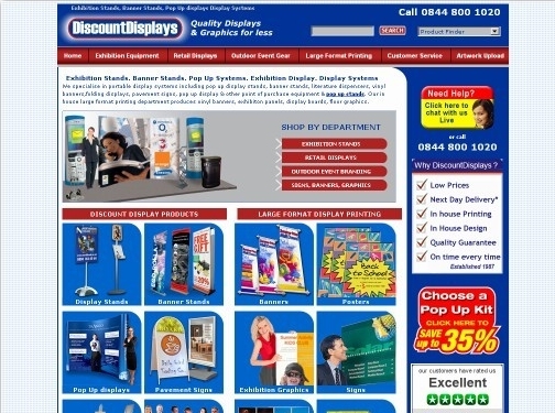 https://www.discountdisplays.co.uk website