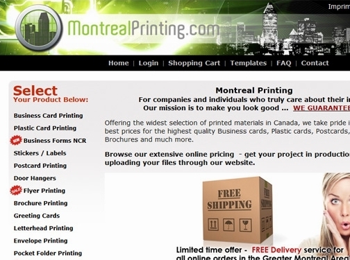 https://www.montrealprinting.com/ website